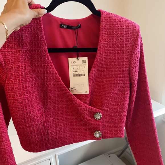 Zara Tweed Crop Jacket - Picture 8 of 8